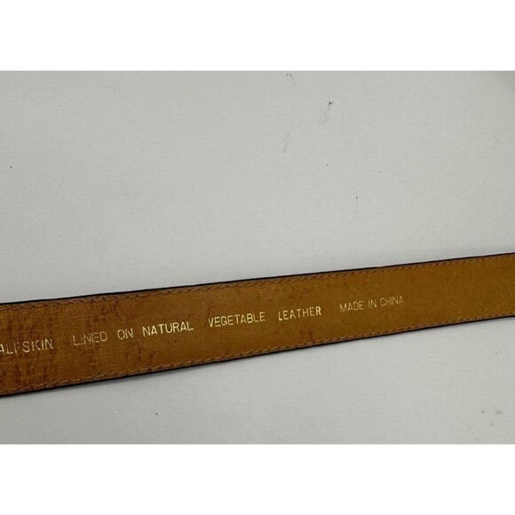 Kenneth Cole Belt Mens 30 Black Croc Embossed Italian Leather Silver Buckle - Picture 13 of 16